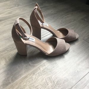 Taupe Suede Steve Madden Heel Sandal